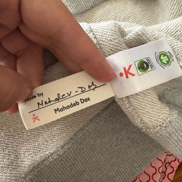 Known Supply Organic Cotton Solid Gray Crewneck Sweatshirt Unisex Fit Size Small - Picture 6 of 6